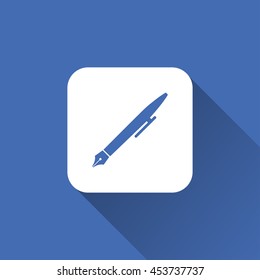 ink pen icon. flat design