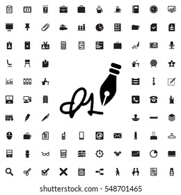 ink pen icon illustration isolated vector sign symbol