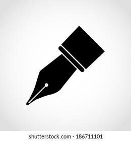 Ink Pen Icon Isolated On White Background