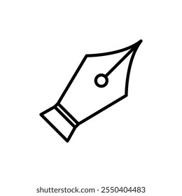 Ícone de caneta tinteiro logotipo linear isolado