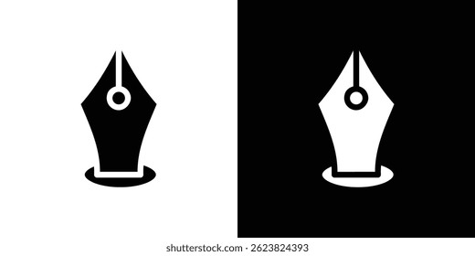 Ink pen icon for logo web mobile app UI design.