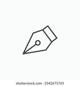 Ink pen icon set in black color