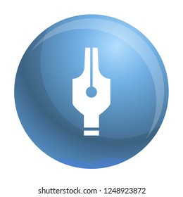 Ink pen icon. Simple illustration of ink pen vector icon for web design isolated on white background