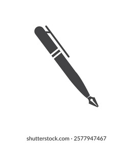 Ink pen icon Simple thin line flat symbol