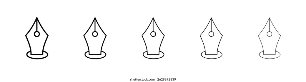 Ink pen icon Simple thin line flat symbol
