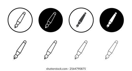 Ink pen icon simple vector symbol