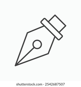 Ink pen icon in thin black lines