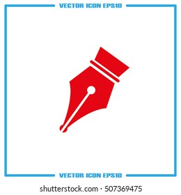 Ink Pen icon vector EPS 10, abstract signs  flat design,  illustration modern isolated badge for website or app - stock info graphics