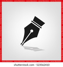 Ink Pen icon vector EPS 10, abstract signs  flat design,  illustration modern isolated badge for website or app - stock info graphics