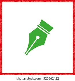 Ink Pen icon vector EPS 10, abstract signs  flat design,  illustration modern isolated badge for website or app - stock info graphics