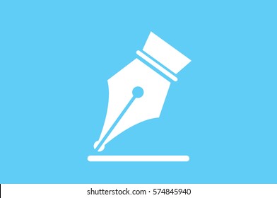 Ink Pen icon vector EPS 10, abstract signs  flat design,  illustration modern isolated badge for website or app - stock info graphics.