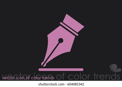 Ink Pen icon vector EPS 10, abstract signs  flat design,  illustration modern isolated badge for website or app - stock info graphics 