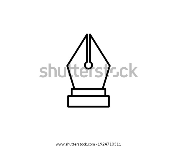 Ink Pen icon vector EPS 10, abstract signs flat\
design, illustration modern isolated badge for website or app -\
stock info graphics