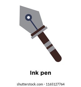 Ink pen icon vector isolated on white background, Ink pen transparent sign , colorful equipment symbols