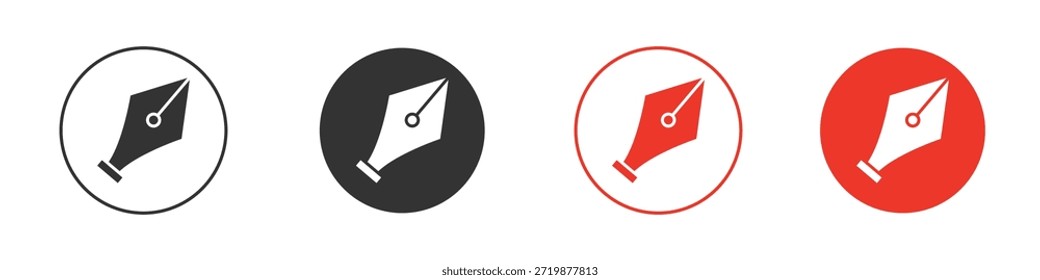 Icono de la pluma de tinta. diseño de Vector de Web