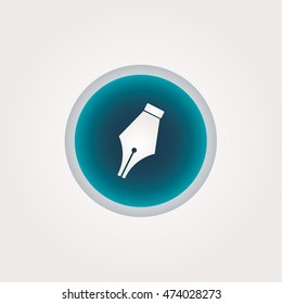 ink pen icon,flat design