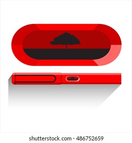 ink pen illustration vector, stationery, logo, symbol, design