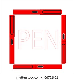 ink pen illustration vector, stationery, logo, symbol, design