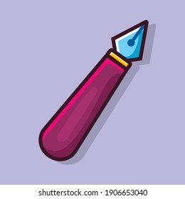ink pen isolated cartoon vector illustration in flat style