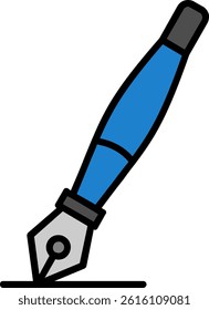 Ink Pen Line Filled Vector Icon Design