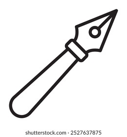 Icono de línea de lápiz de tinta. Ilustración vectorial.