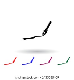 ink pen multi color icon. Elements of education set. Simple icon for websites, web design, mobile app, info graphics