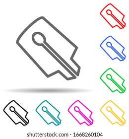Icono de estilo multicolor del lápiz de tinta. Línea delgada simple, contorno vectorial de iconos web para ui y ux, sitio web o aplicación móvil