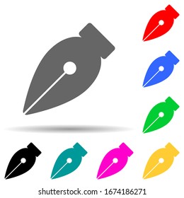 ink pen pen multi color style icon. Simple thin line, outline vector of web icons for ui and ux, website or mobile application
