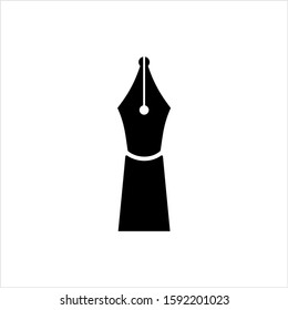 Ink Pen Nib Icon Vector Art Illustration