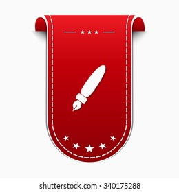 Ink Pen Red Vector Icon Design