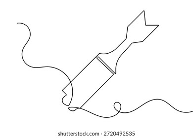 Dibujo continuo de una línea y gráfico de Vector de contorno aislado de estilo minimalista