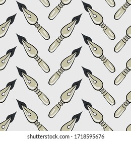 Ink pen tip, illustration, vector on white background