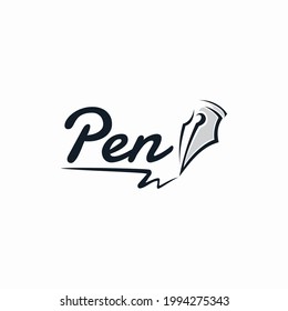 ink pen typography logo black