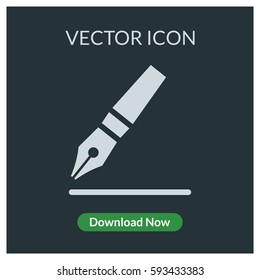 Ink pen vector icon