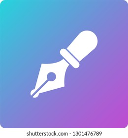 ink pen vector icon. ink pen single web icon on trendy gradient