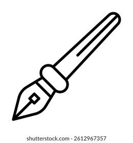 Ink Pen Vector Line Icon Design