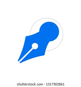 ink pen vector, signature pen icon, fountain pen