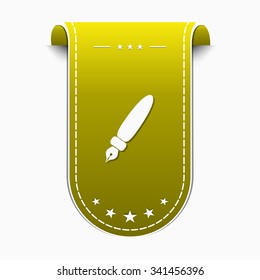 Ink Pen Yellow Vector Icon Design