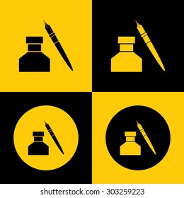 Ink Pot Icon.