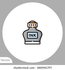 Ink pot icon sign vector,Symbol, logo illustration for web and mobile