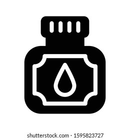 ink pot vector glyph flat icon 