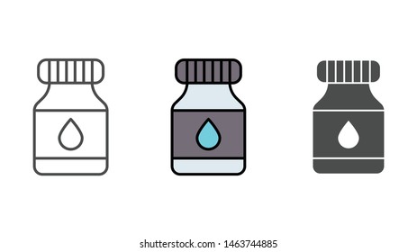 Ink pot vector icon sign symbol