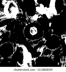  Ink Print Distress Background . Dots Grunge Texture. Vector.