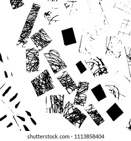  Ink Print Distress Background . Dots Grunge Texture. Vector.