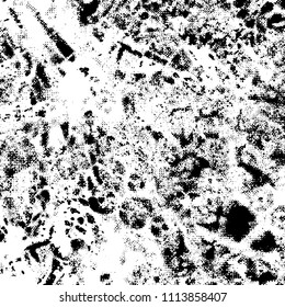  Ink Print Distress Background . Dots Grunge Texture. Vector.