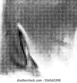  Ink Print Distress Background . Dots Grunge Texture. Vector.