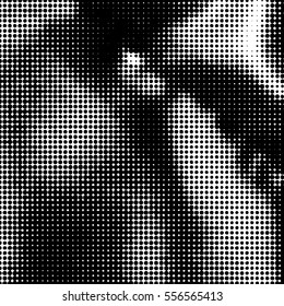  Ink Print Distress Background . Dots Grunge Texture. Vector.