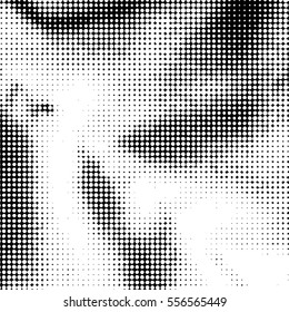  Ink Print Distress Background . Dots Grunge Texture. Vector.