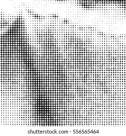  Ink Print Distress Background . Dots Grunge Texture. Vector.