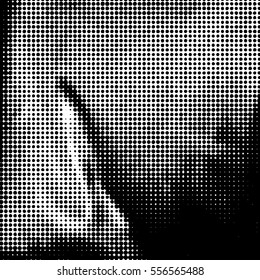  Ink Print Distress Background . Dots Grunge Texture. Vector.